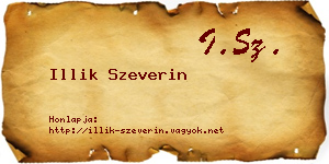 Illik Szeverin névjegykártya